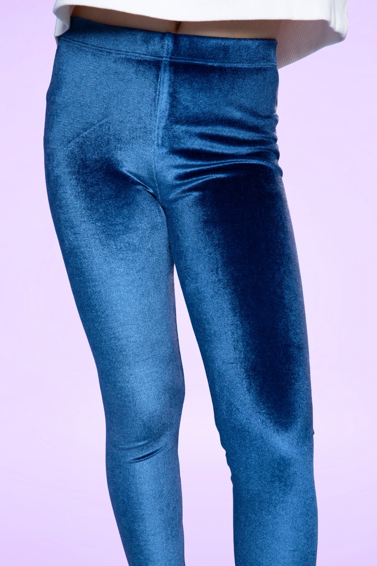 Velour Long Legging - Purple