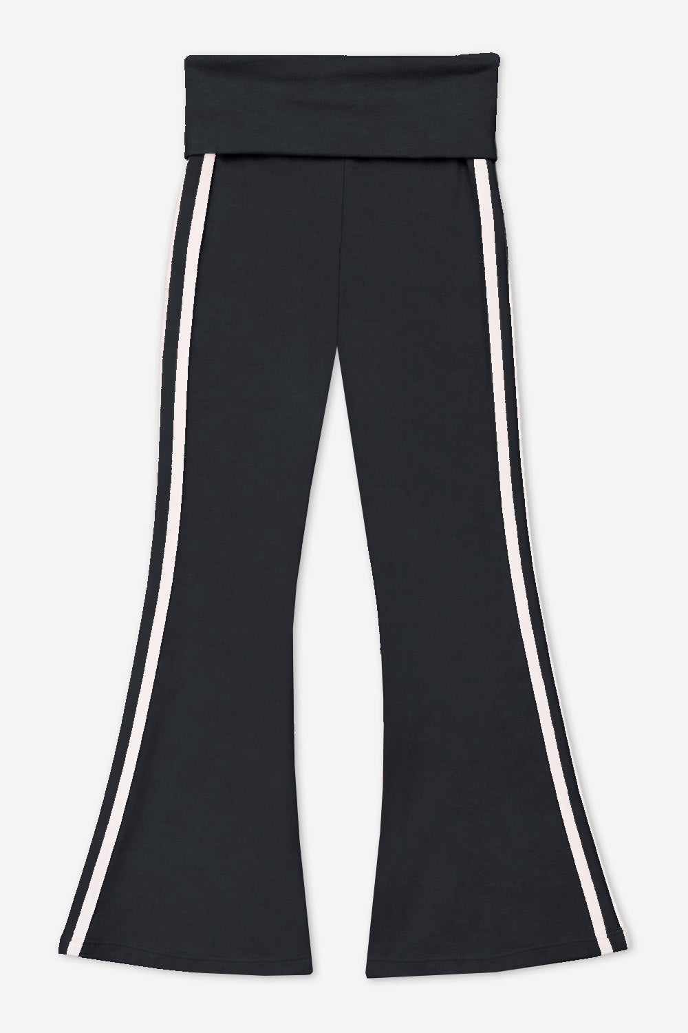 Simply Soft Luxe Foldover Flare - Dusty Pink White Stripe