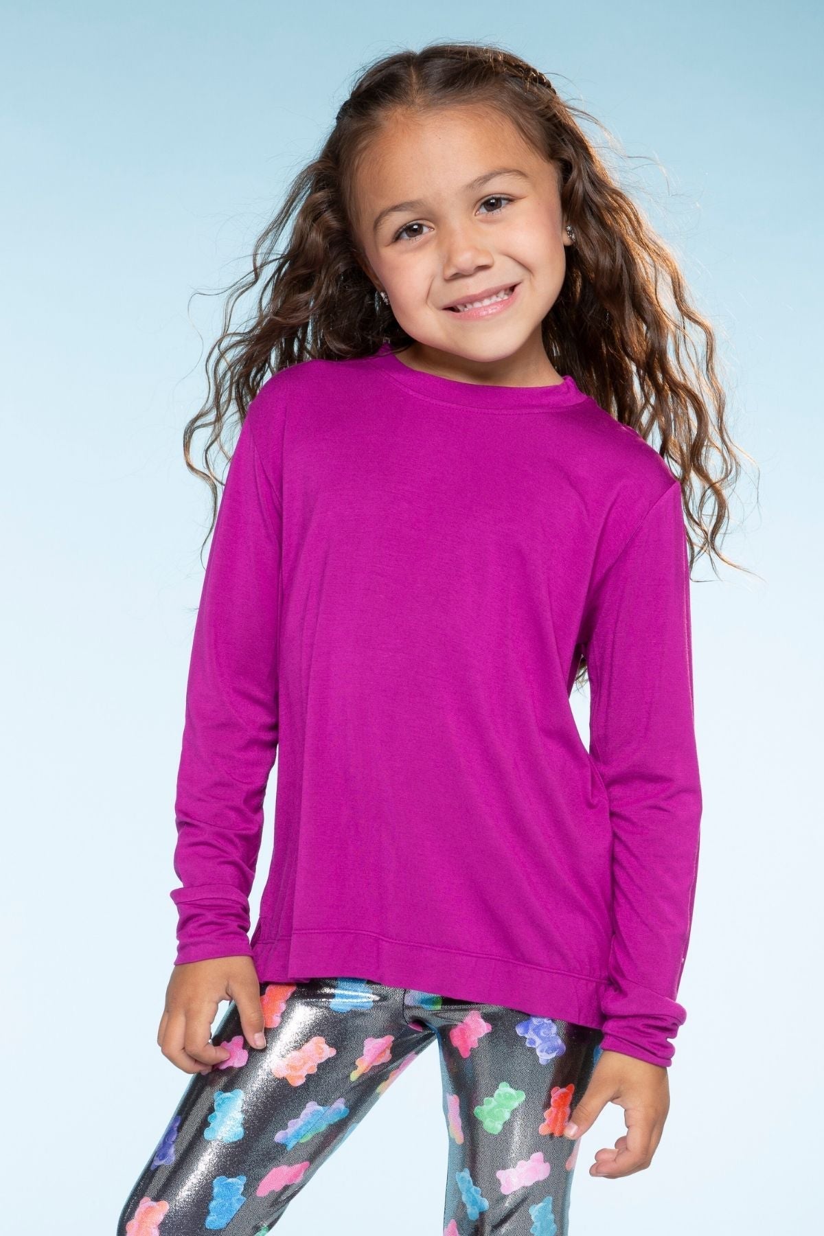 Glitter Foil High Shine Legging - Black Sparkle Rainbow Gummy Bear