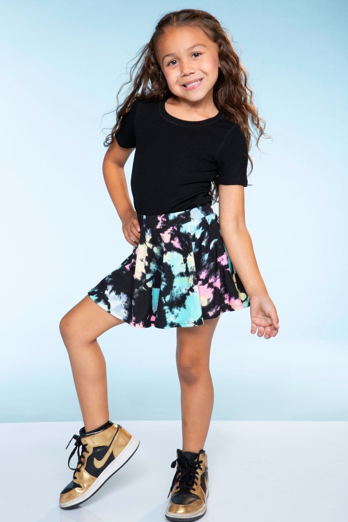 Simply Soft Skort - Pink Daisy Rainbow
