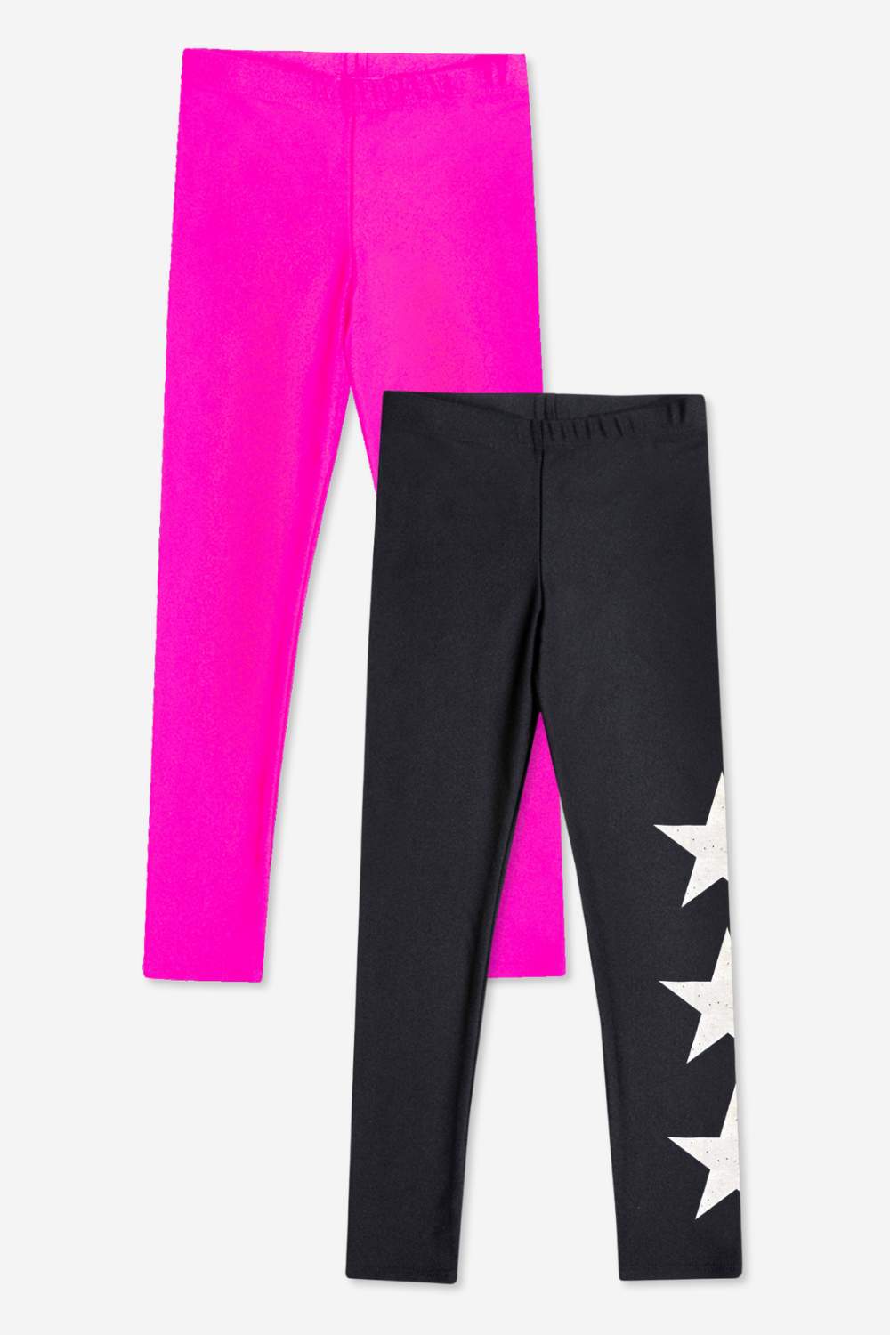 2-Pack High Shine Legging - Black Stars | Fuchsia Pink - NEW!