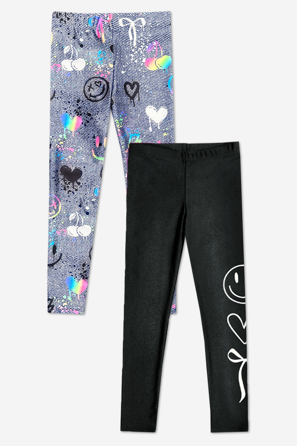 2-Pack High Shine Legging - Black Stars | Fuchsia Pink - NEW!