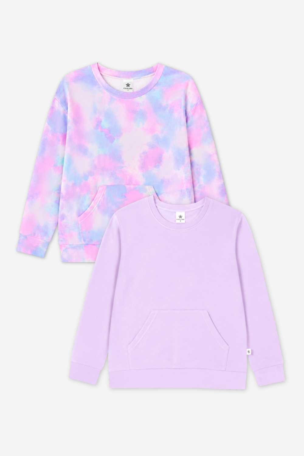 2-Pack Simply Soft Kanga Pocket Crew Top - Black | Dusty Pink - NEW!