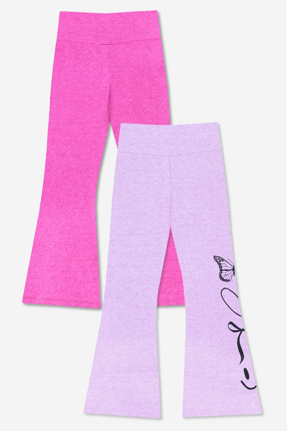 2-Pack Simply Soft Luxe Flare Legging - Black | Candy Purple