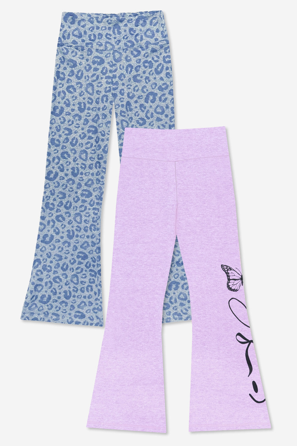2-Pack Simply Soft Luxe Flare Legging - Black | Candy Purple