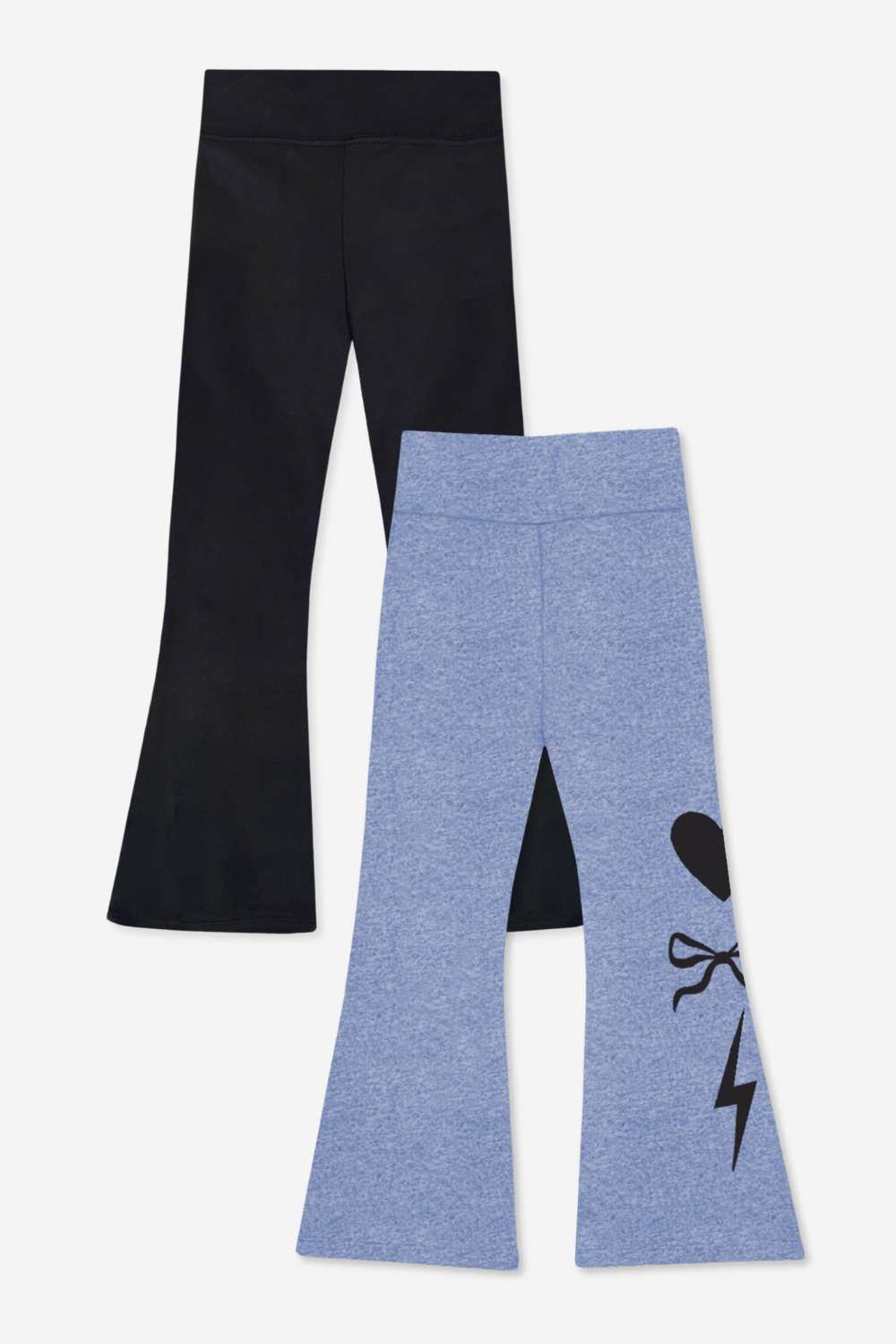 2-Pack Simply Soft Luxe Flare Legging - Black | Candy Purple