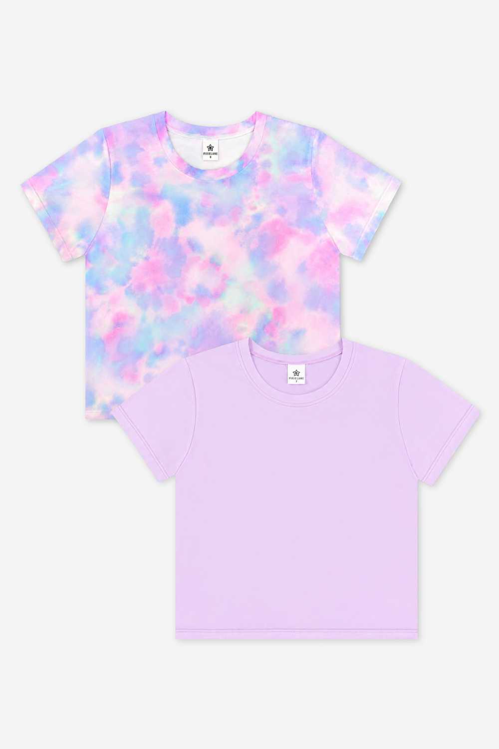 2 Pack Simply Soft Easy Tee - Black Cream Rainbow Star | Purple Graffiti Icons - NEW!
