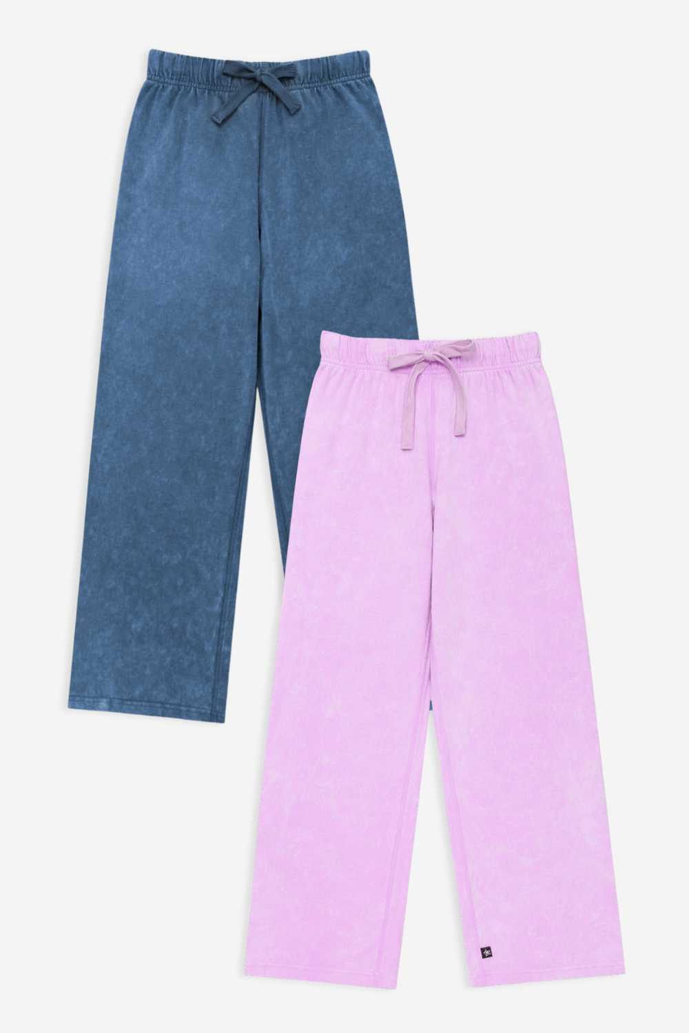 2 Pack - Vintage Washed Cotton Wide Leg Pant - Vintage Grey | Sky Blue - NEW!