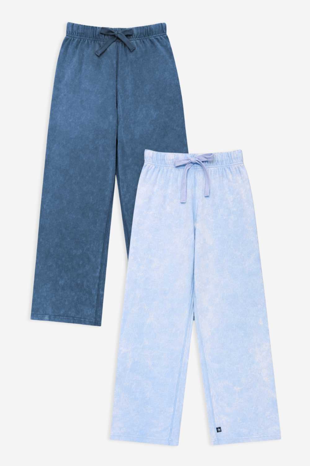 2 Pack - Vintage Washed Cotton Wide Leg Pant - Vintage Grey | Sky Blue - NEW!