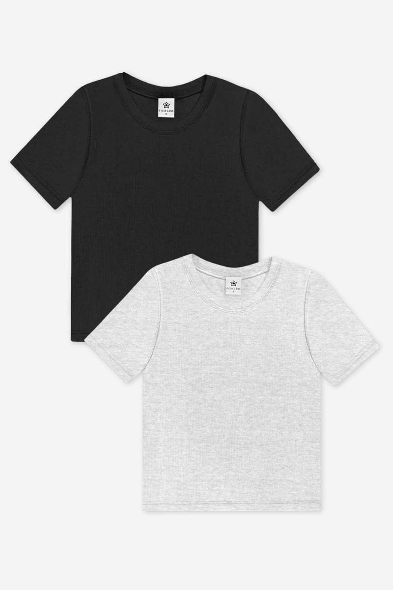 2 Pack Ultra-Soft Ribbed Fitted Tee