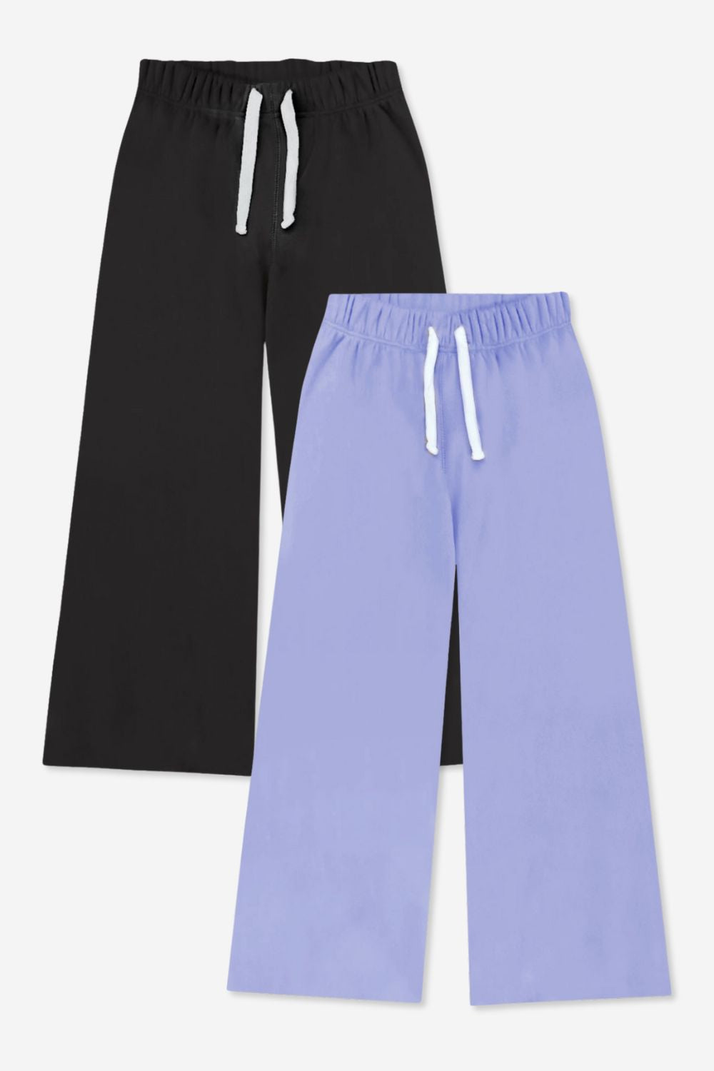 2 Pack Cloud Soft French Terry Wide Leg Sweatpant - Black | Denim