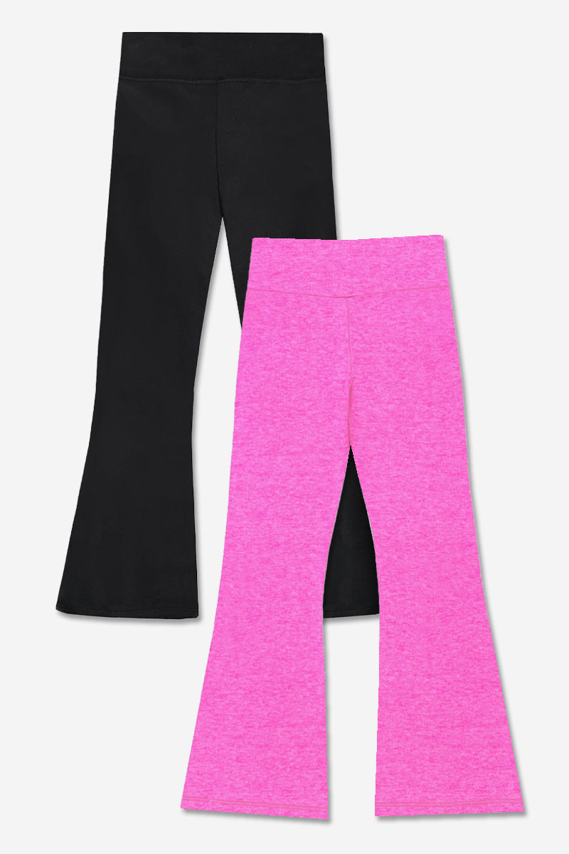 2-Pack Simply Soft Luxe Flare Legging - Black | Candy Purple