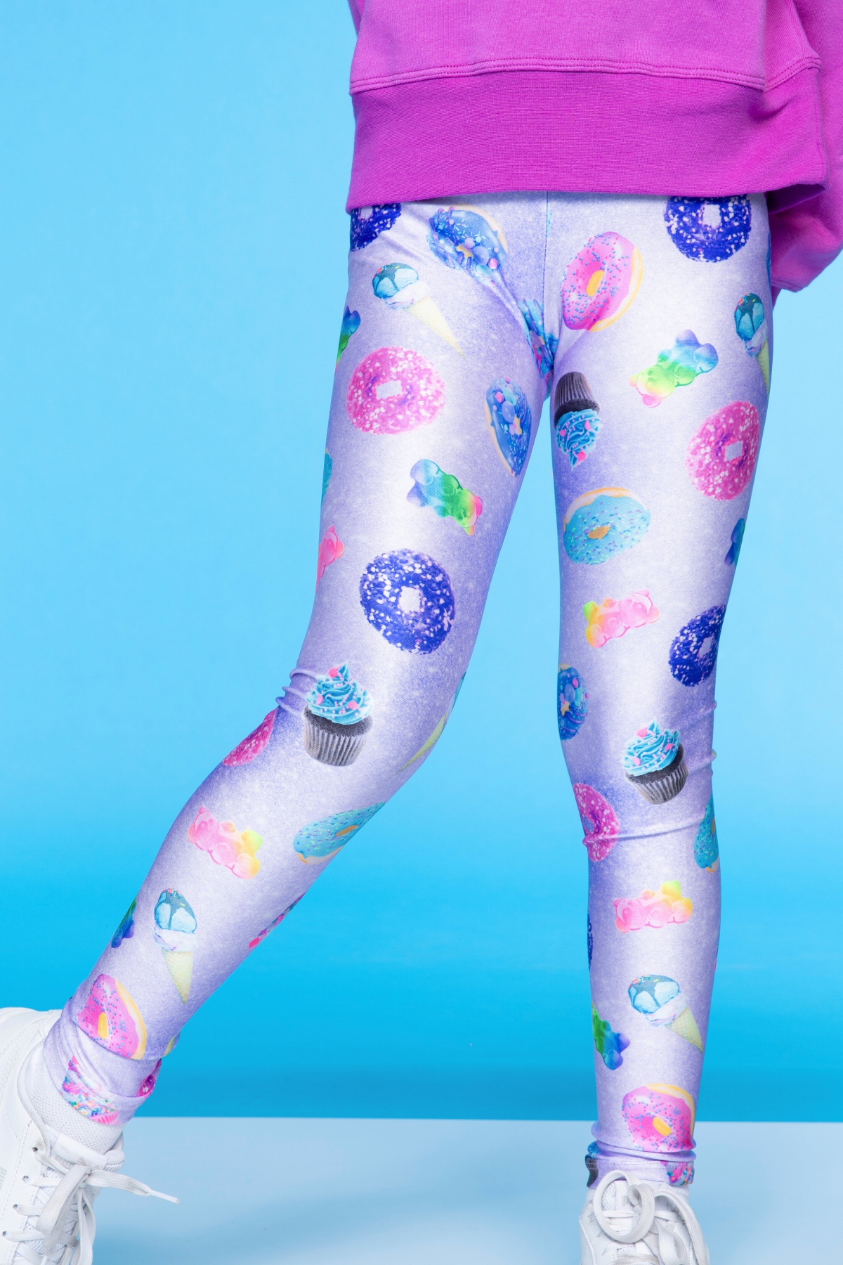 High Shine Long Legging - Silver Glitter