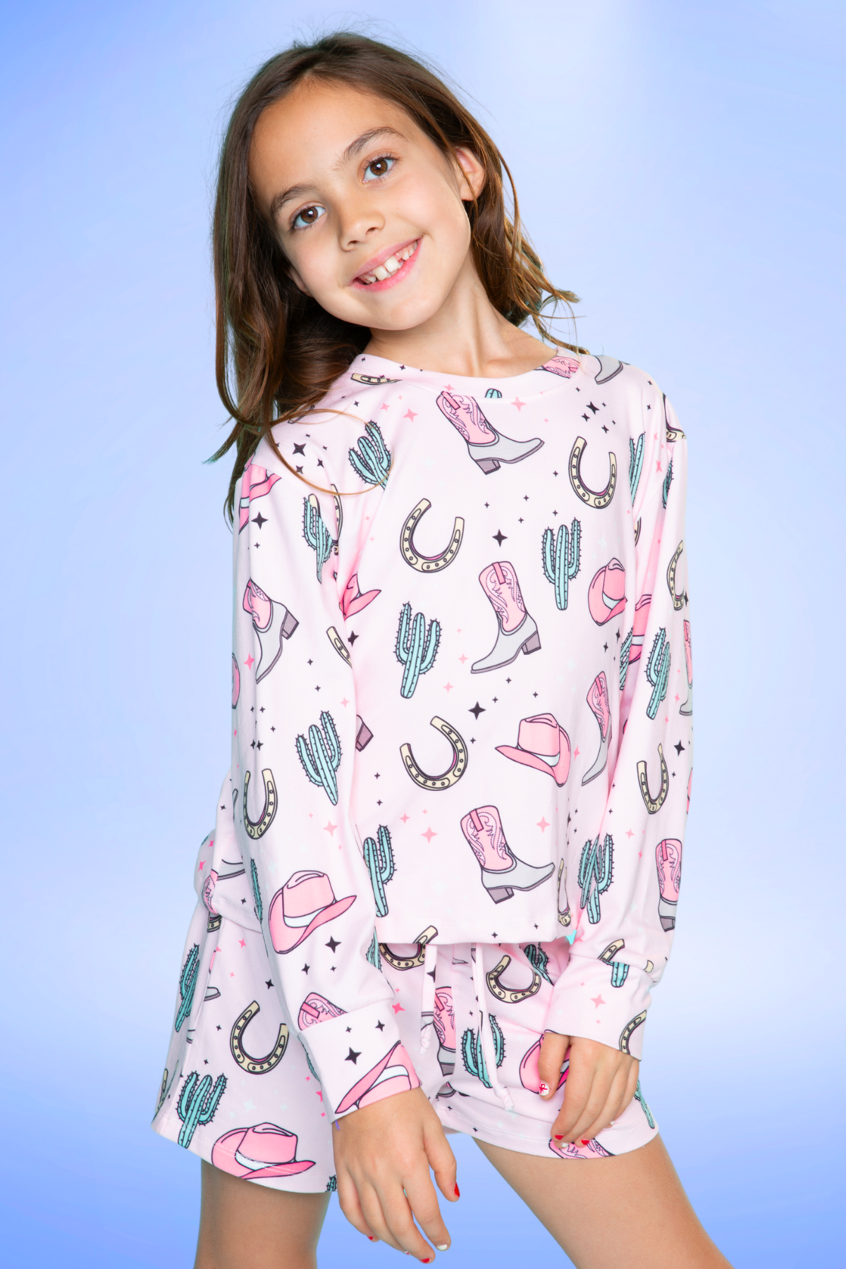 Simply Soft Long Sleeve Easy Tee & Dolphin Short - Ivory Floral Bow - NEW!