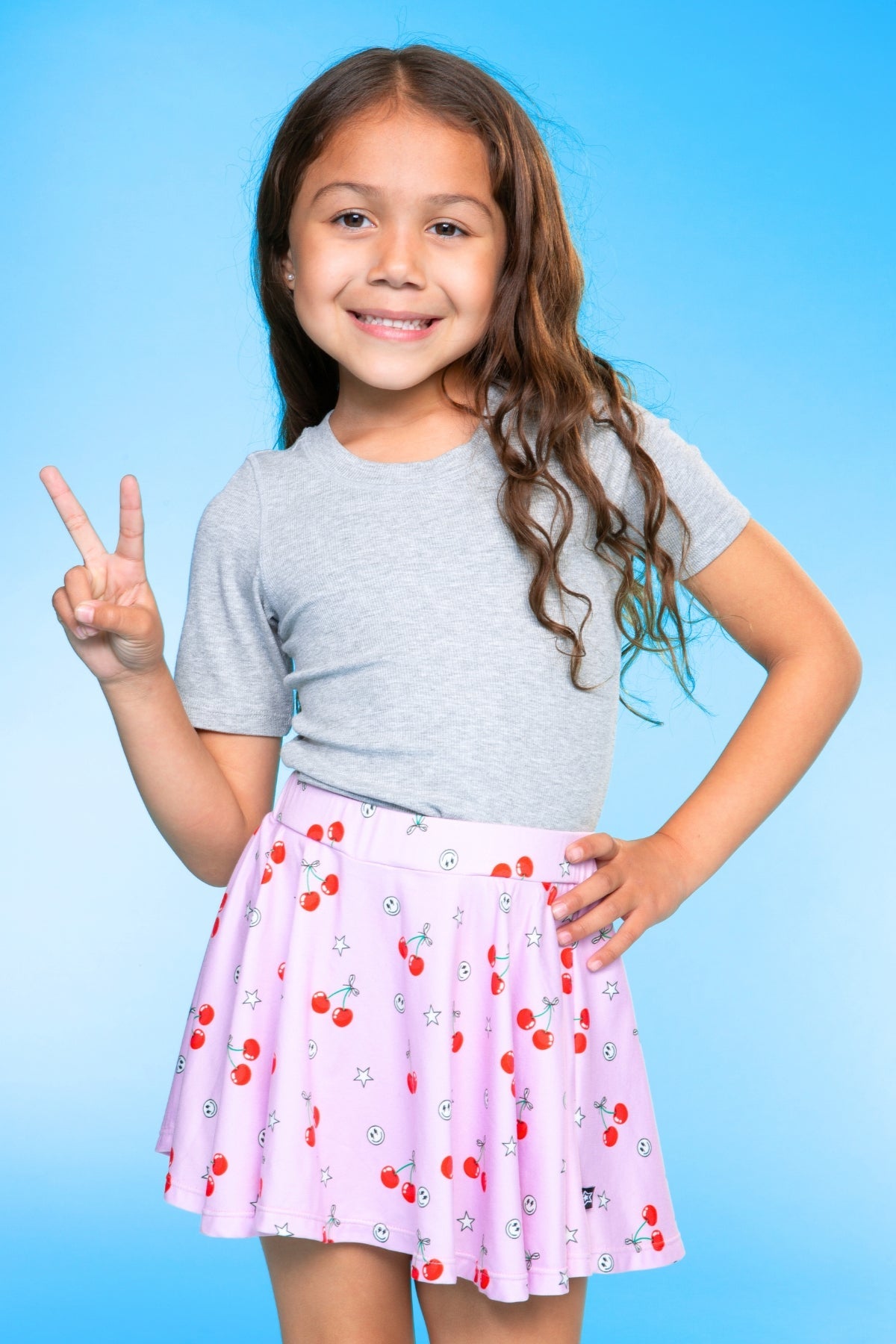 Simply Soft Skort - Pink Daisy Rainbow