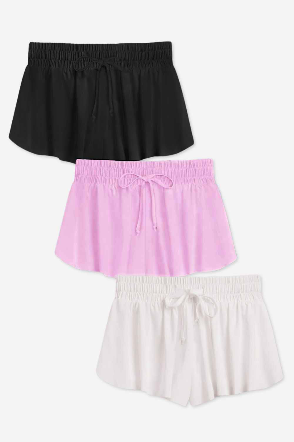 3 Pack - Air Swift Flowy Short - Black | Pink Rose | Coconut Cream - NEW!