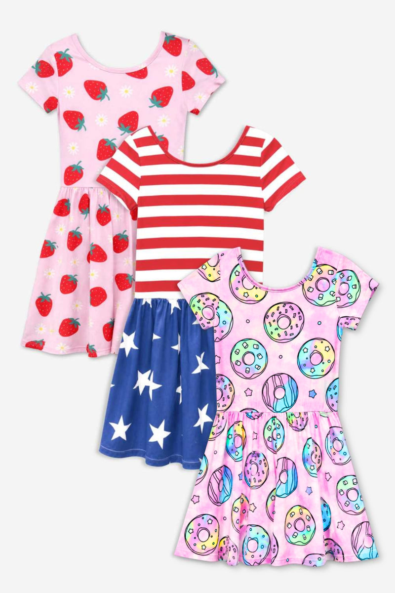 3 Pack SS Be Happy Dress