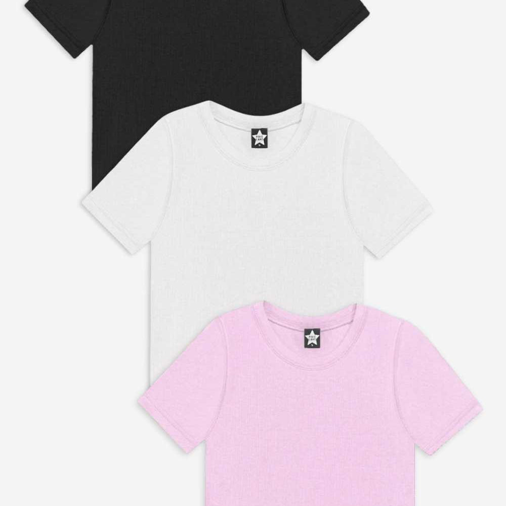 3-Pack Ultra-Soft Ribbed Fitted Tee