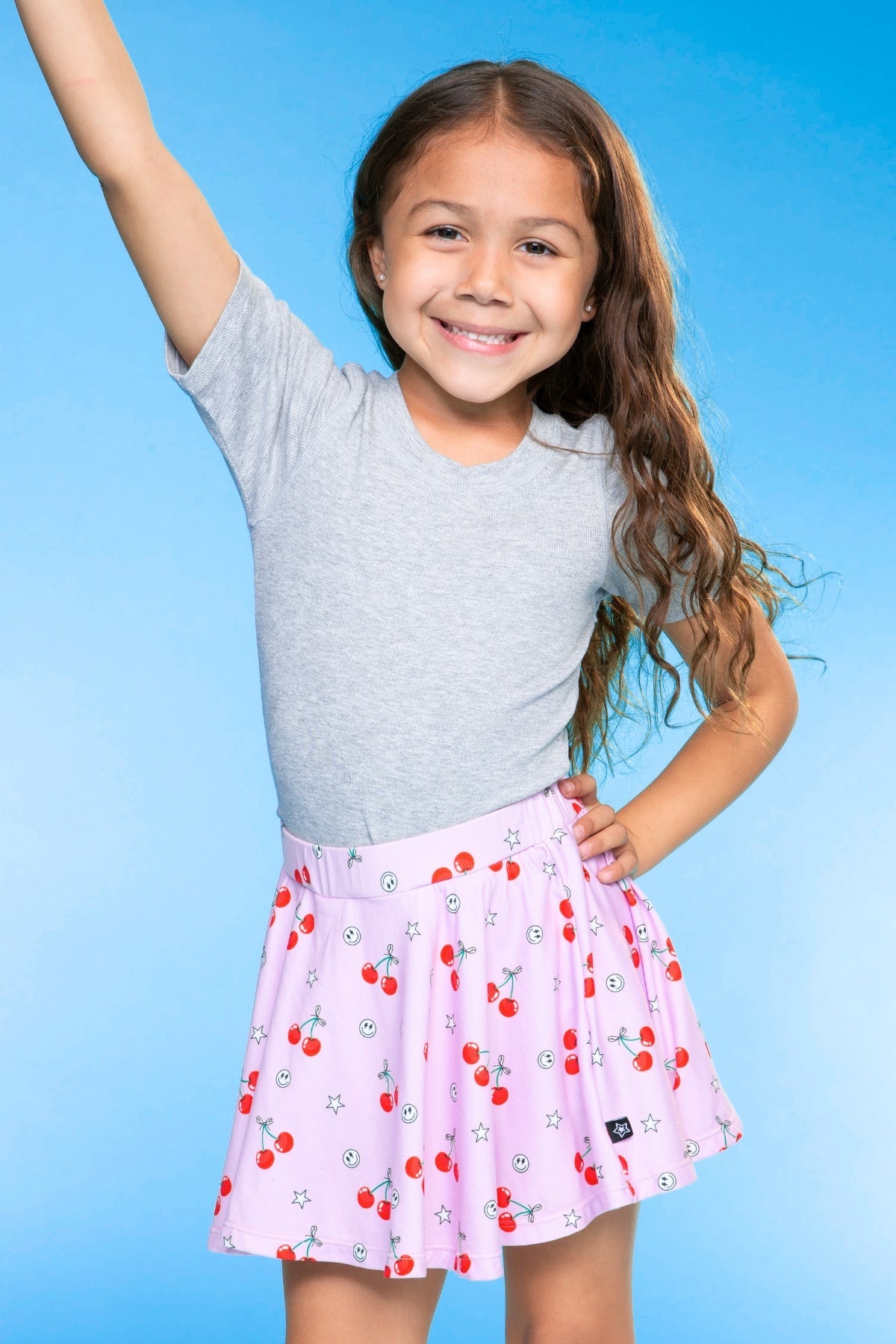 Simply Soft Skort - Pink Daisy Rainbow