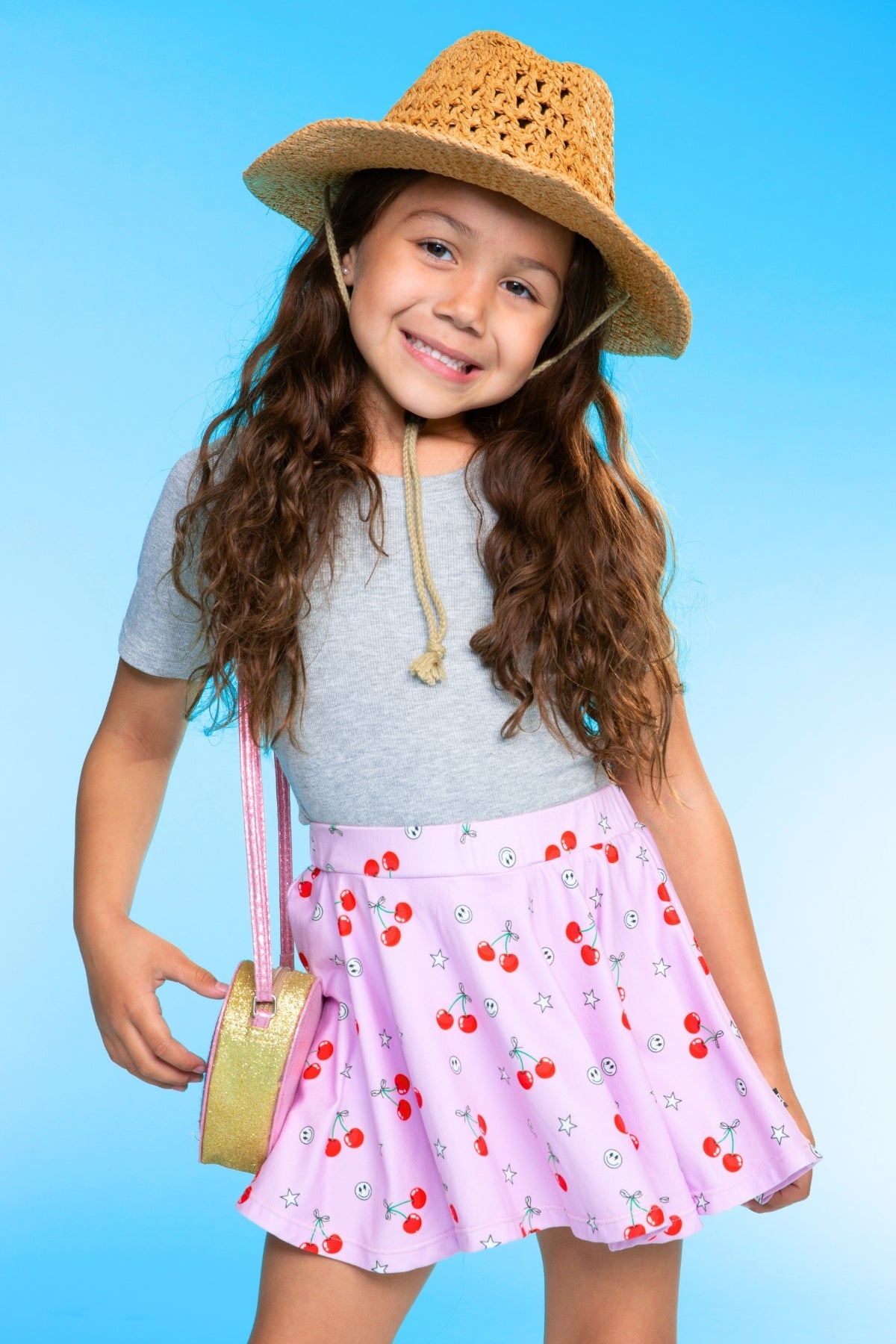 Simply Soft Skort - Pink Daisy Rainbow
