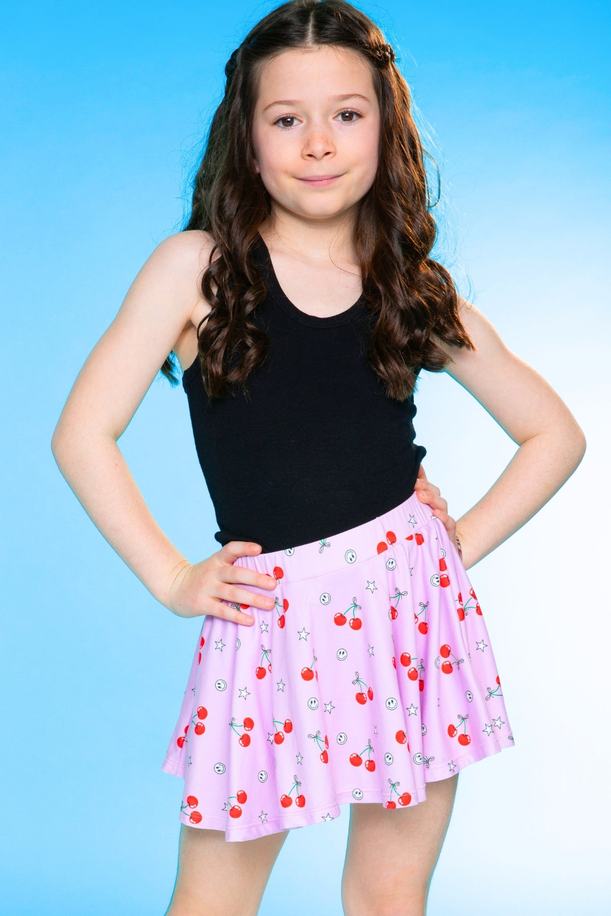 Simply Soft Skort - Pink Daisy Rainbow