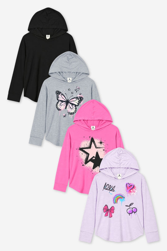 4 Pack Pullover Thumbhole Hoodies
