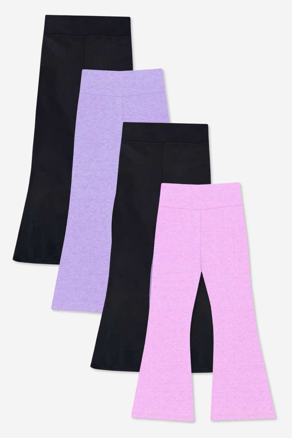 4-Pack Simply Soft Luxe Flare Legging - Black | Steel Black Stars | Vintage Denim Elements