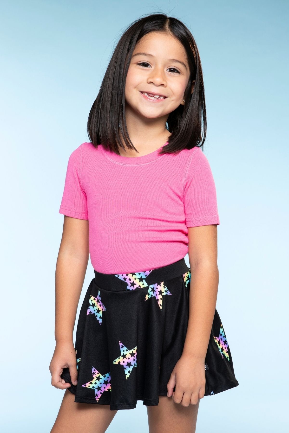 Simply Soft Skort - Pink Daisy Rainbow