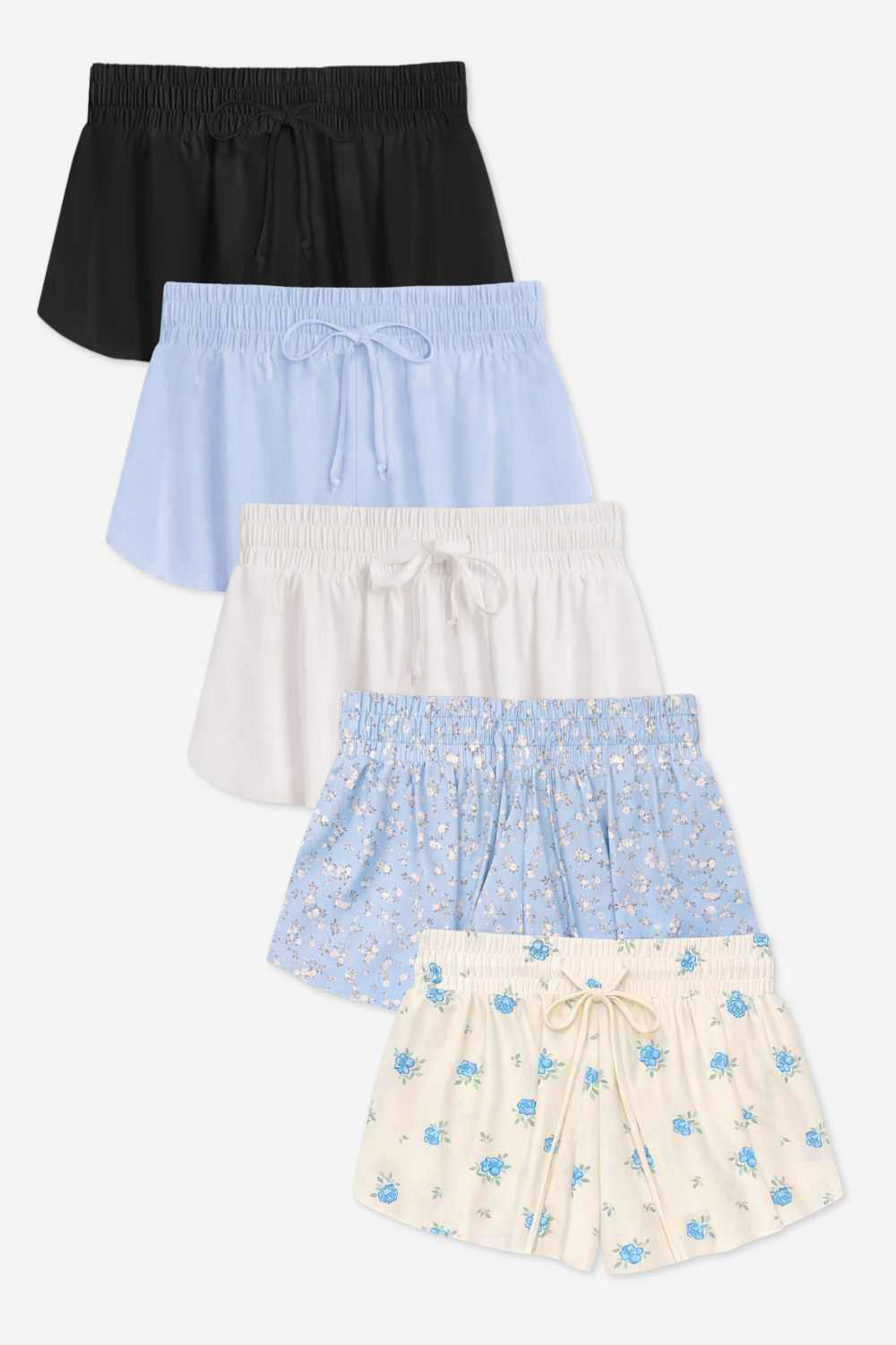 5 Pack - Air Swift Flowy Short - Black | Pink Rose | Coconut Cream | Pink Rose Floral | Ivory Pink Floral - NEW!