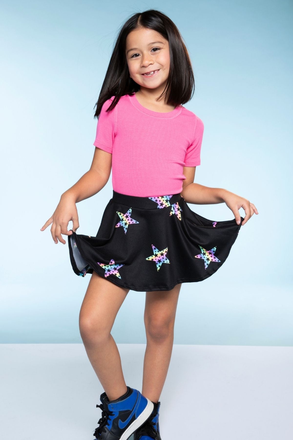 Simply Soft Skort - Pink Daisy Rainbow