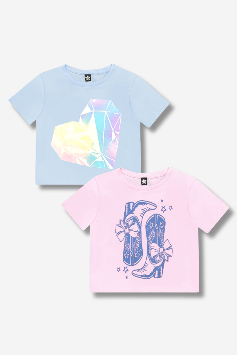 Multipack: Washed Cotton Drop Shoulder Tee