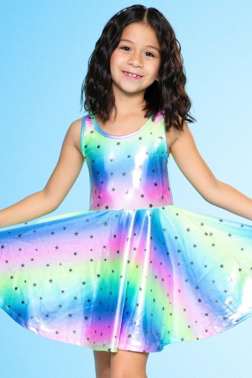 High Shine Super Twirl Dress - Rainbow Glitter Mermaid - NEW!