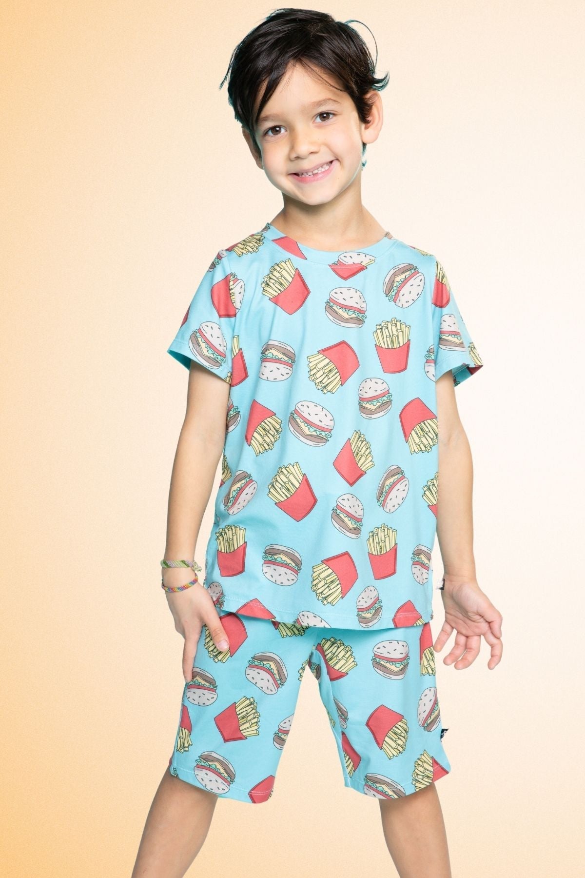 Simply Soft Short Sleeve Tee & Lounge Short - Burger & Fries - On Sale!