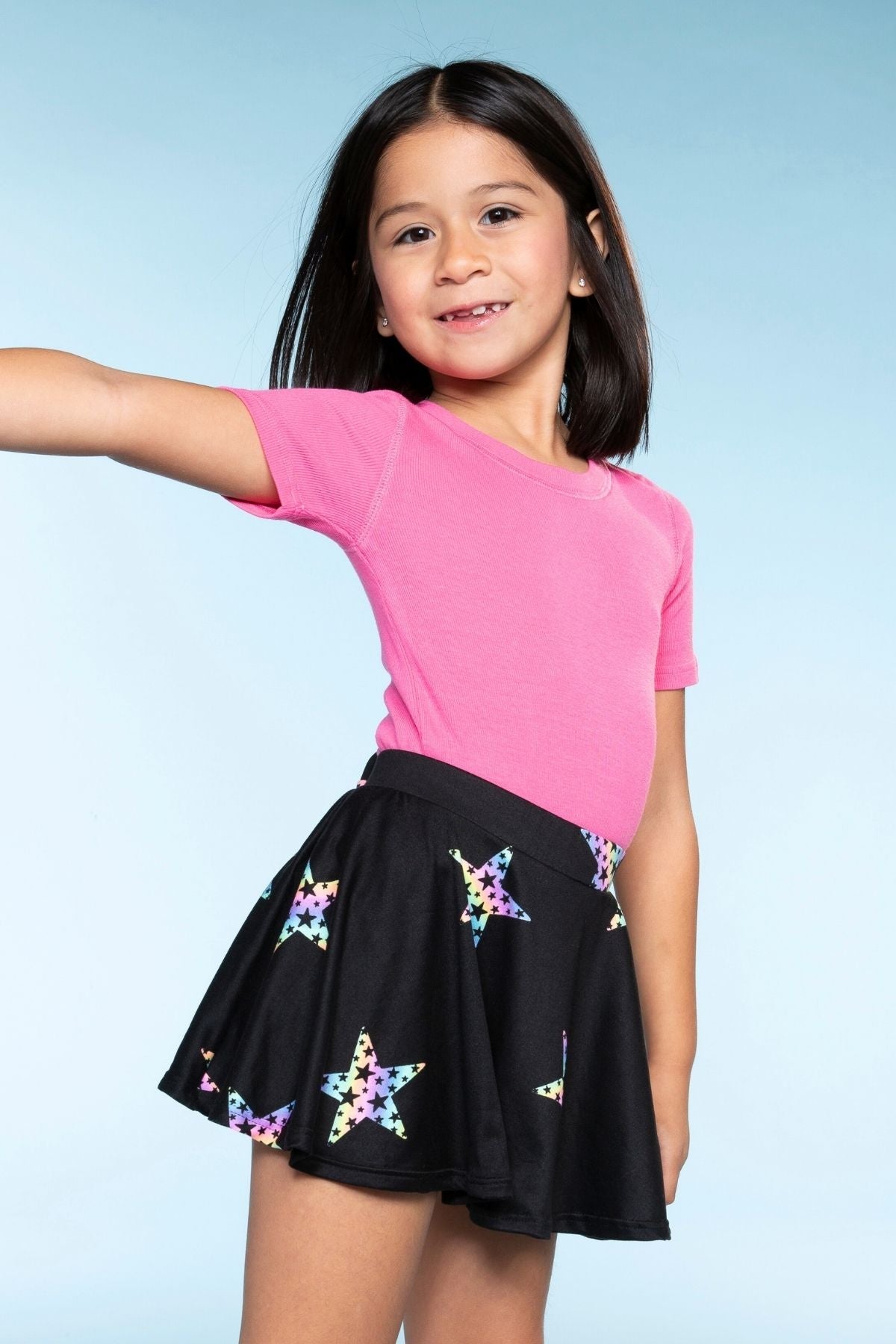 Simply Soft Skort - Pink Daisy Rainbow