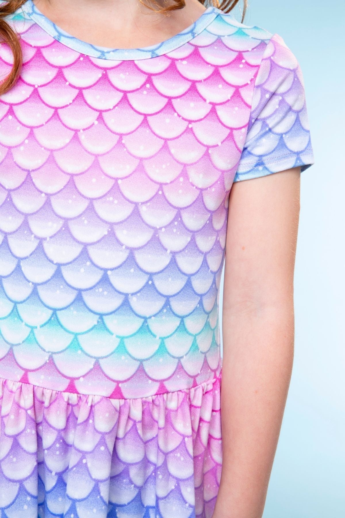 Simply Soft Short Sleeve Scoop Back Be Happy Dress - Rainbow Smile Retro