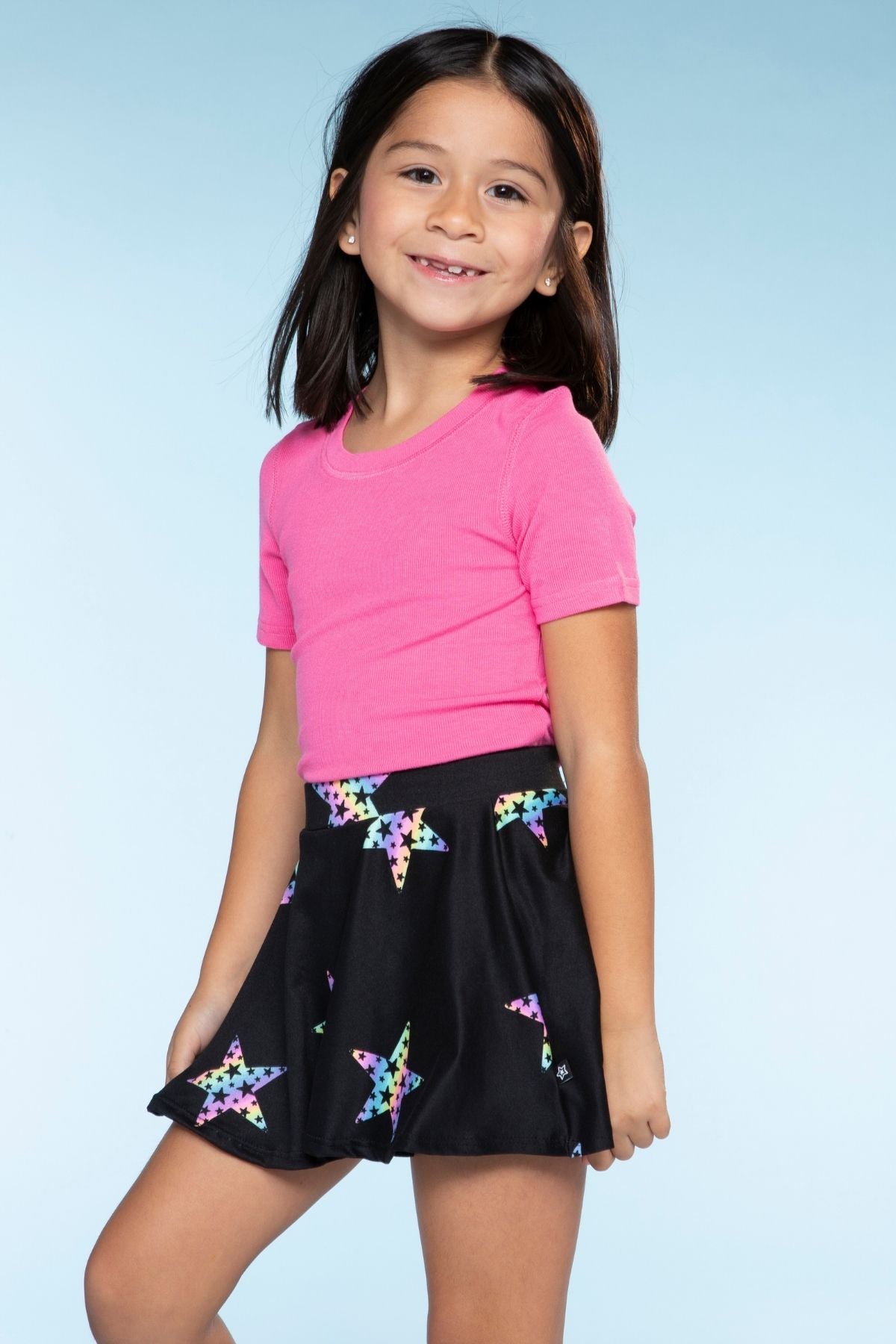 Simply Soft Skort - Pink Daisy Rainbow