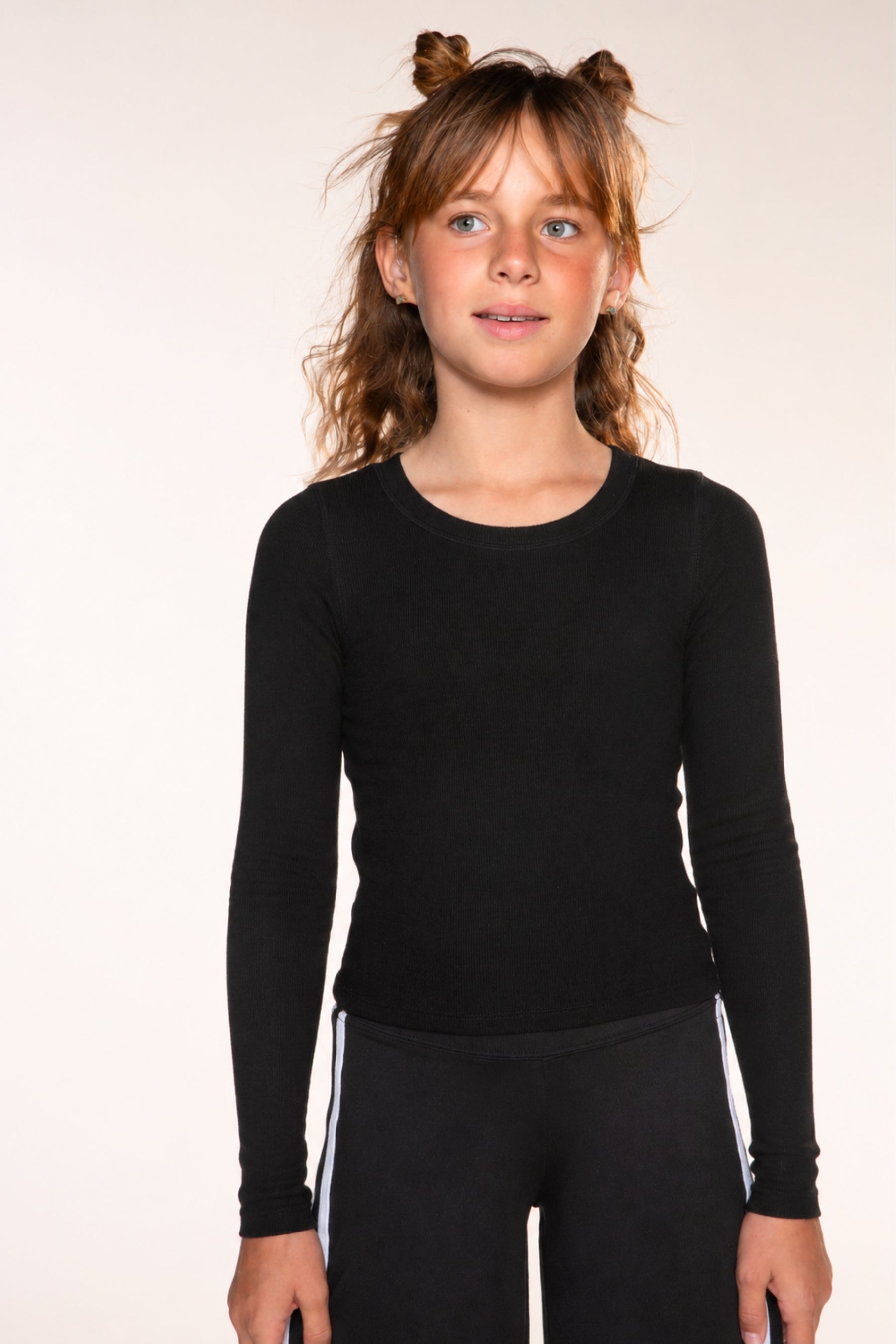 Ultra-Soft Ribbed Long Sleeve Fitted Tee - Soft Lilac - NEW!