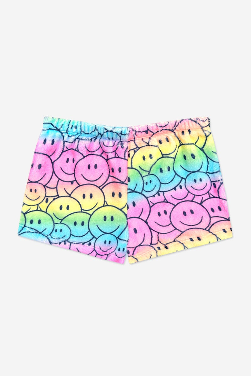 Fuzzy Plush Dolphin Short - Matcha Boba Print