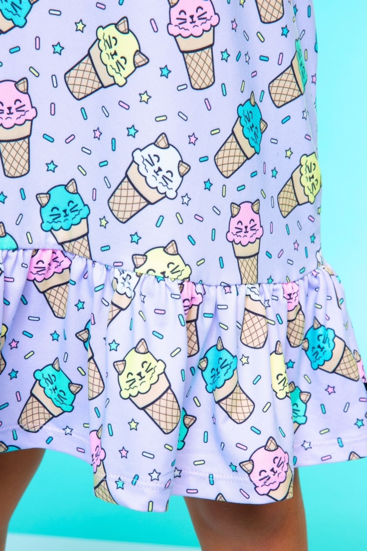 Simply Soft Flutter Sleeve Lounge Dress - Lilac Donut Ice Cream - NEW!
