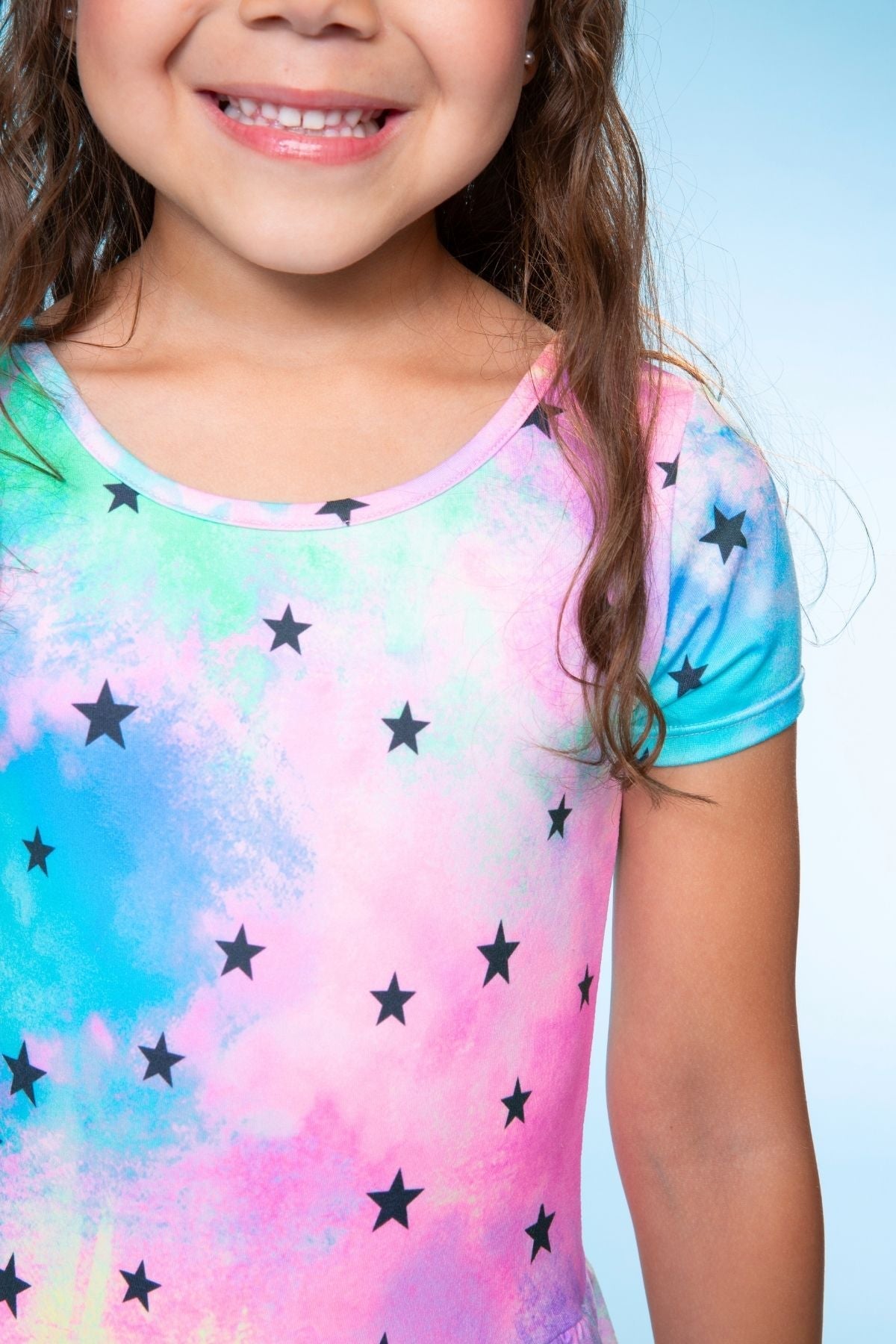 Simply Soft Short Sleeve Be Happy Dress - Tie Dye Rainbow Donuts - NEW!