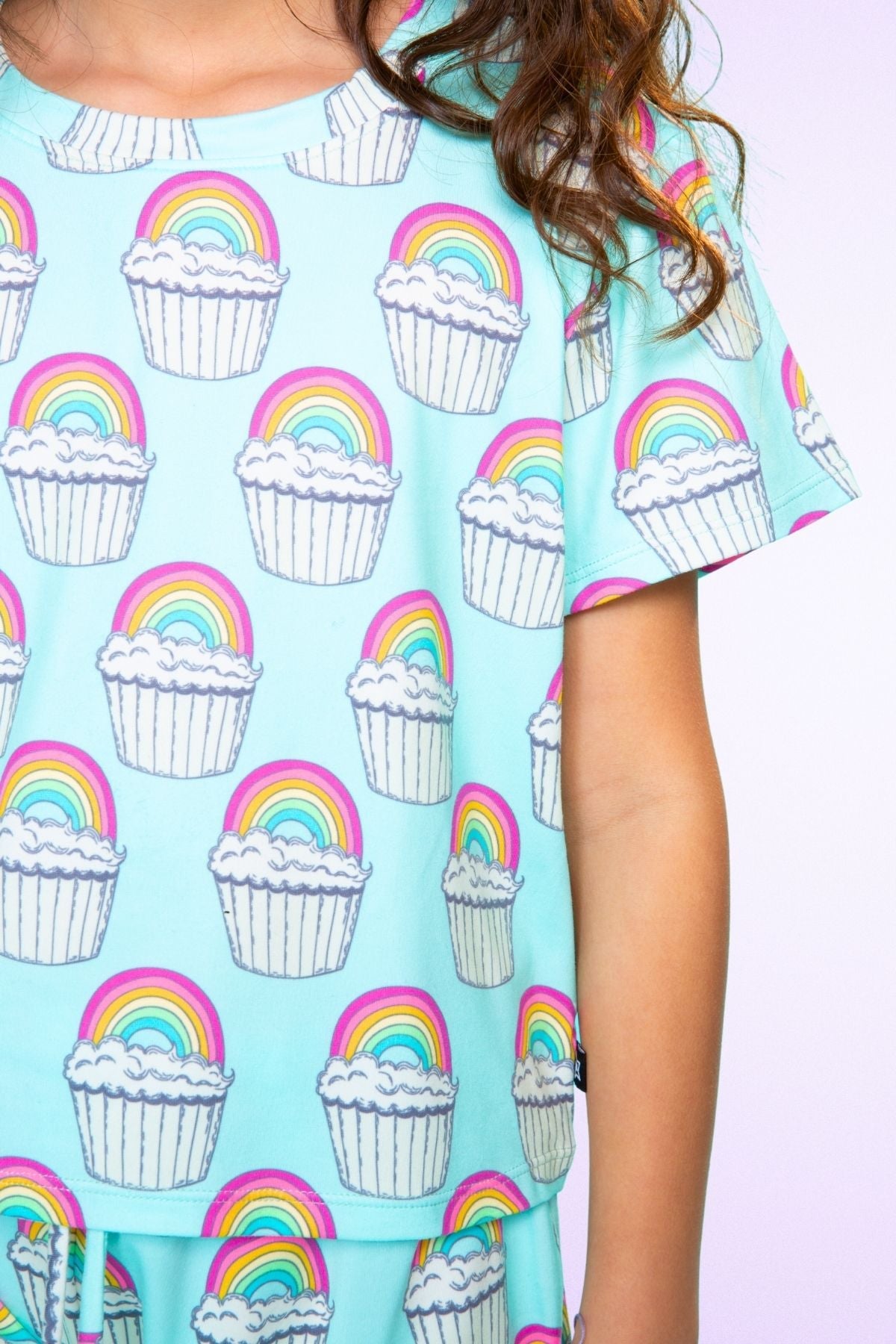 Simply Soft Easy Tee & Dolphin Short - Hot Pink Rainbow Snowcone - NEW!