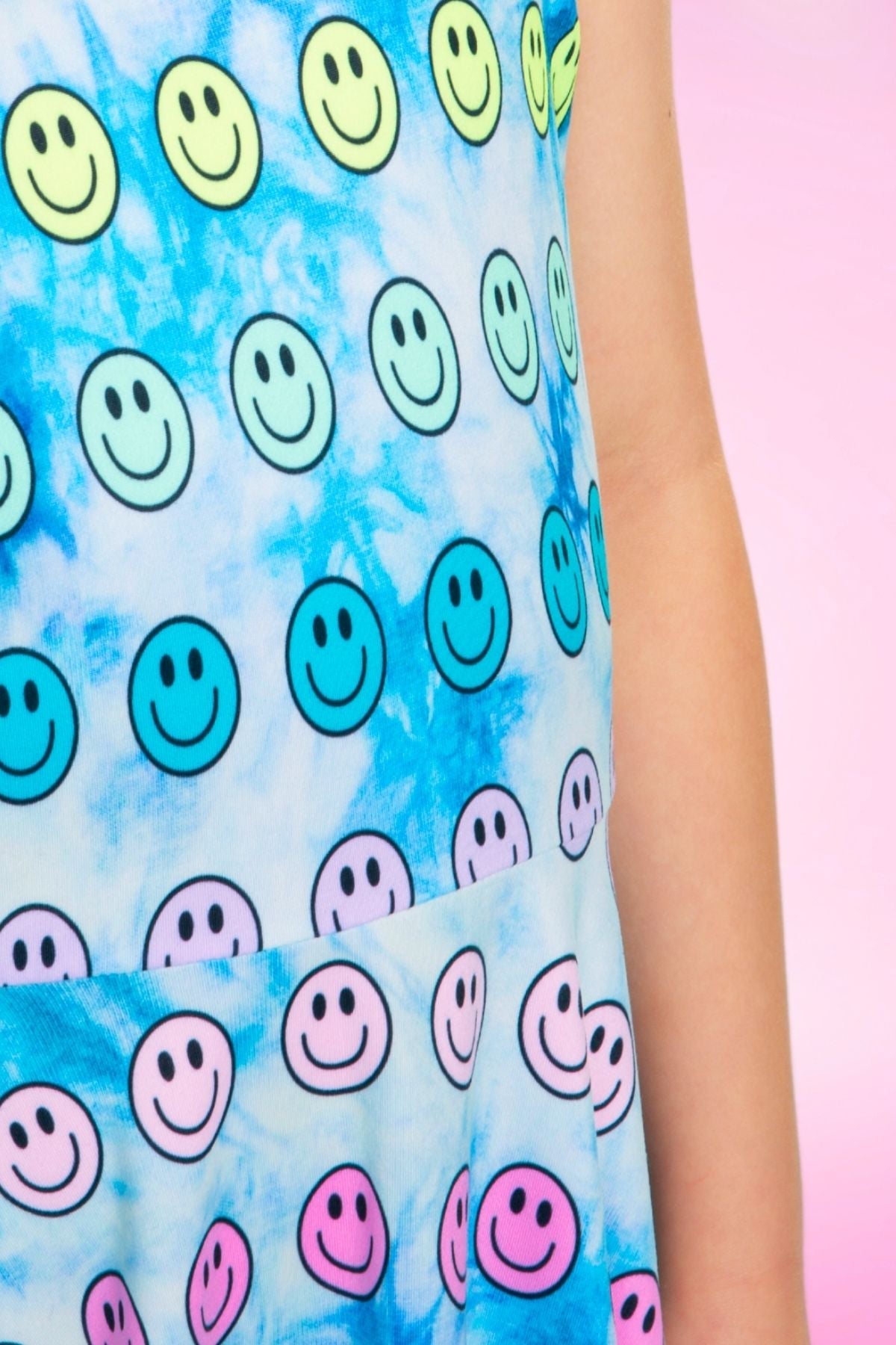 Simply Soft Racerback Skater Dress - Denim Rainbow Gummy