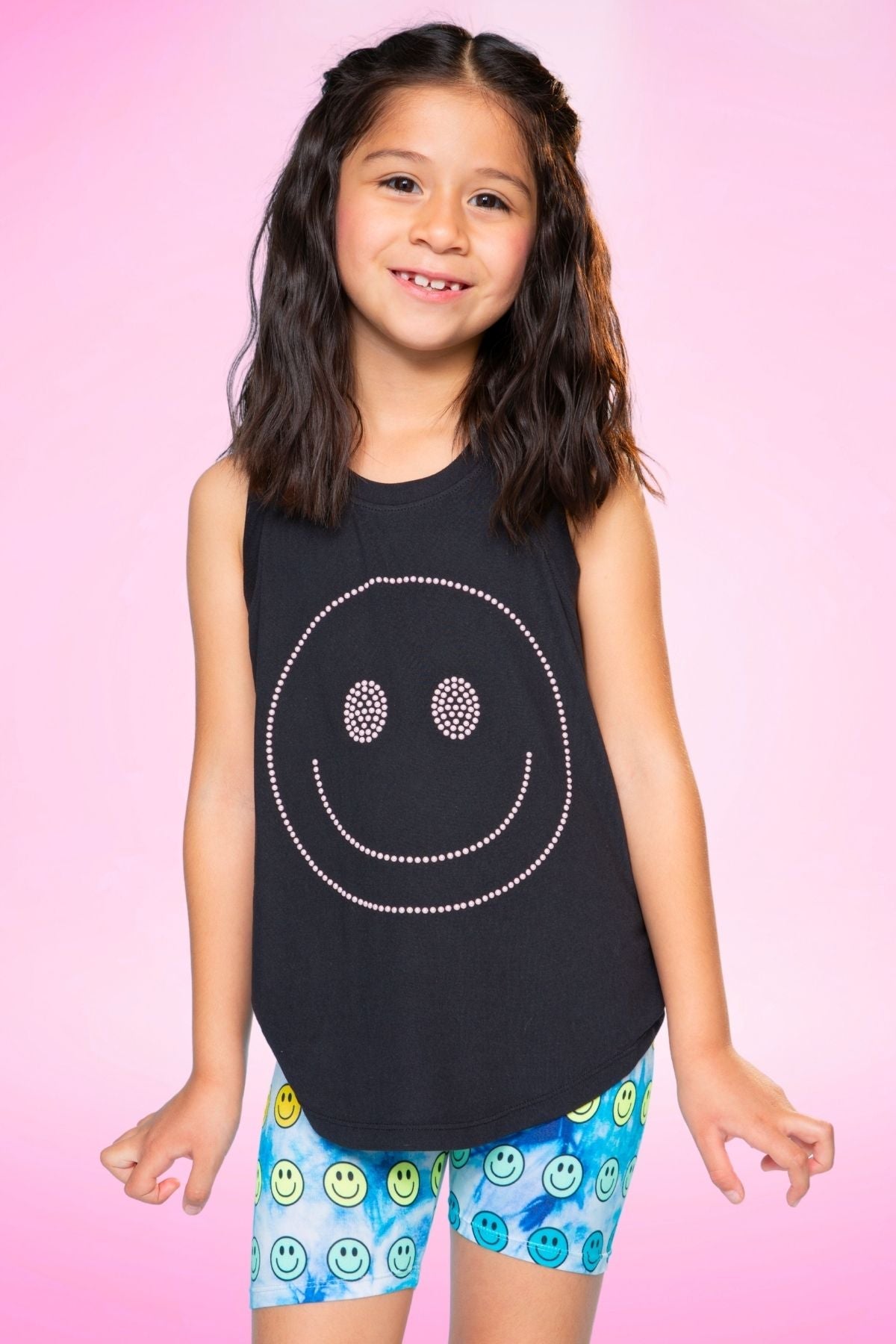 Simply Soft Biker Short - Denim Leopard Splatter