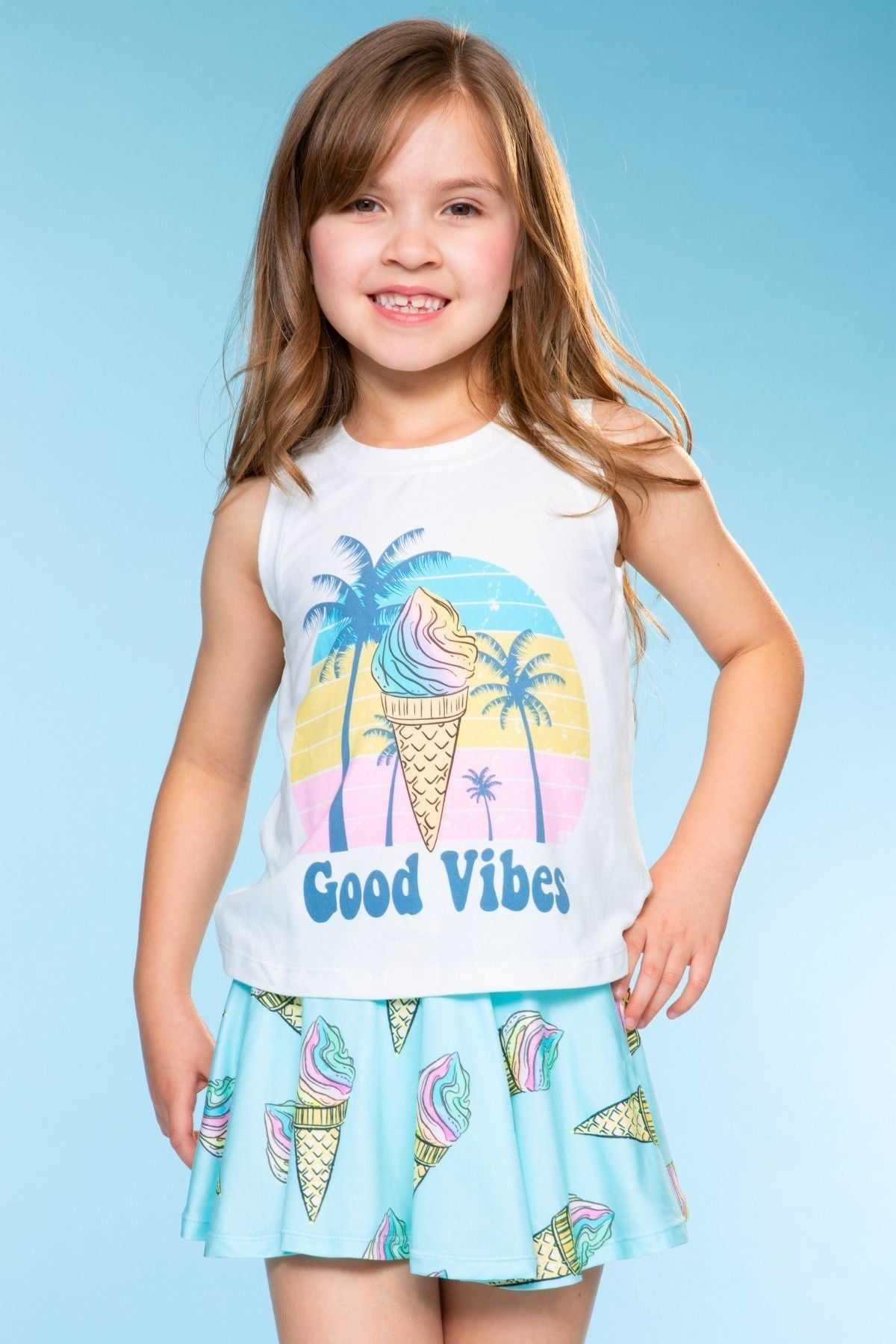 Simply Soft Easy Tank - Lt Pink Gummy Bear Rainbow