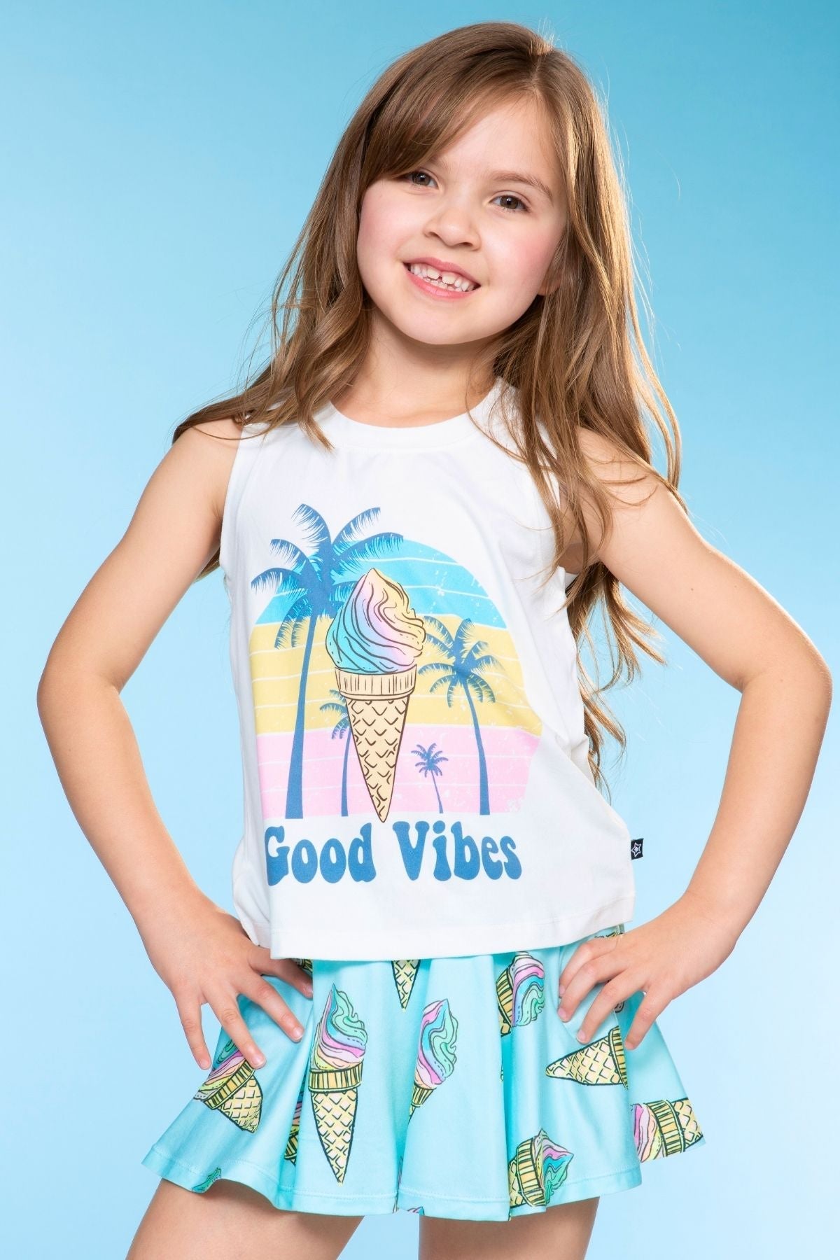 Simply Soft Easy Tank - Lt Pink Gummy Bear Rainbow