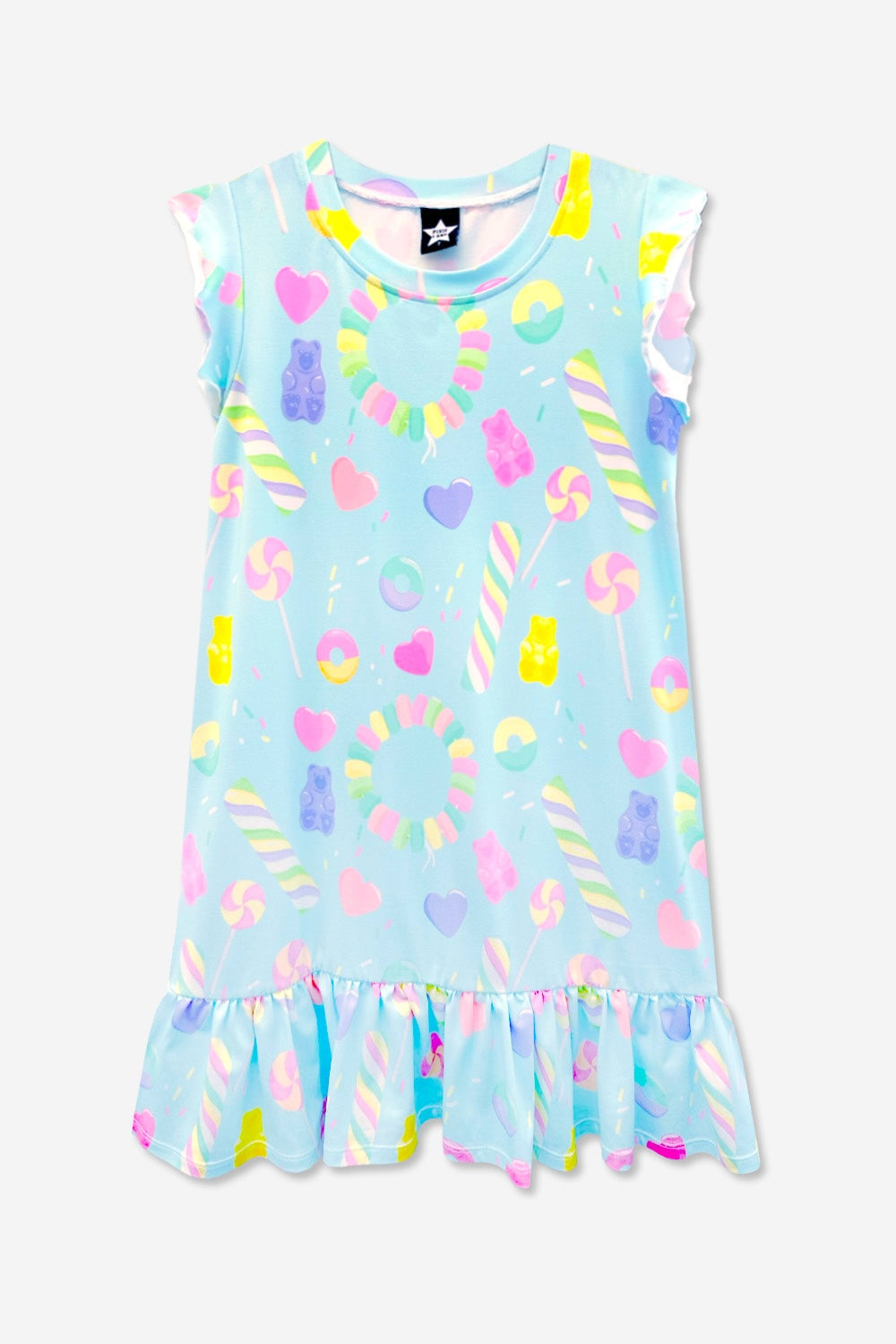 Simply Soft Flutter Sleeve Lounge Dress - Lilac Donut Ice Cream - NEW!