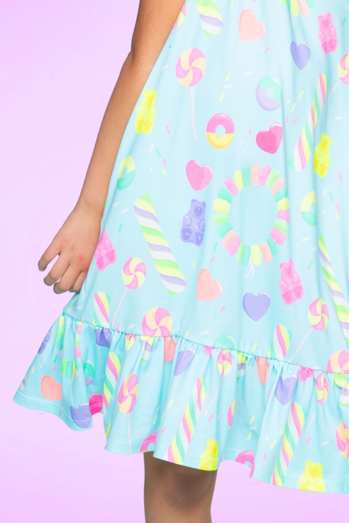 Simply Soft Flutter Sleeve Lounge Dress - Lilac Donut Ice Cream - NEW!
