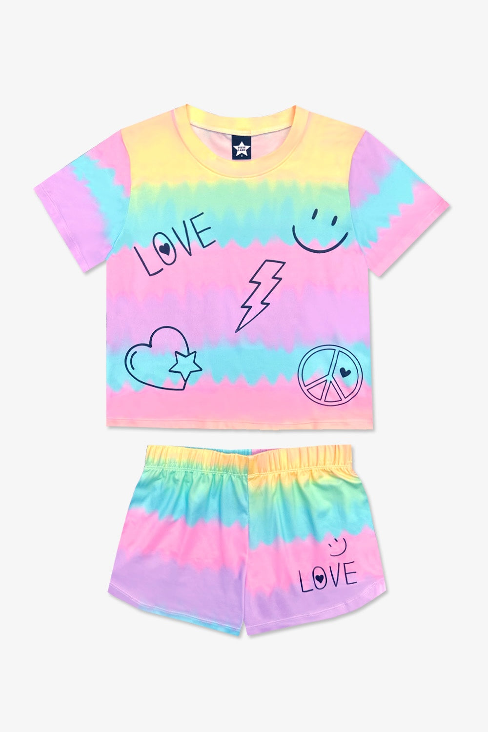 Simply Soft Easy Tee & Dolphin Short Set - Pink Denim Floral Love - NEW!