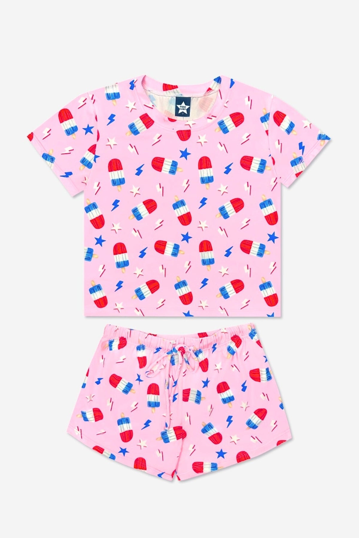 Simply Soft Easy Tee & Dolphin Short - Hot Pink Rainbow Snowcone - NEW!