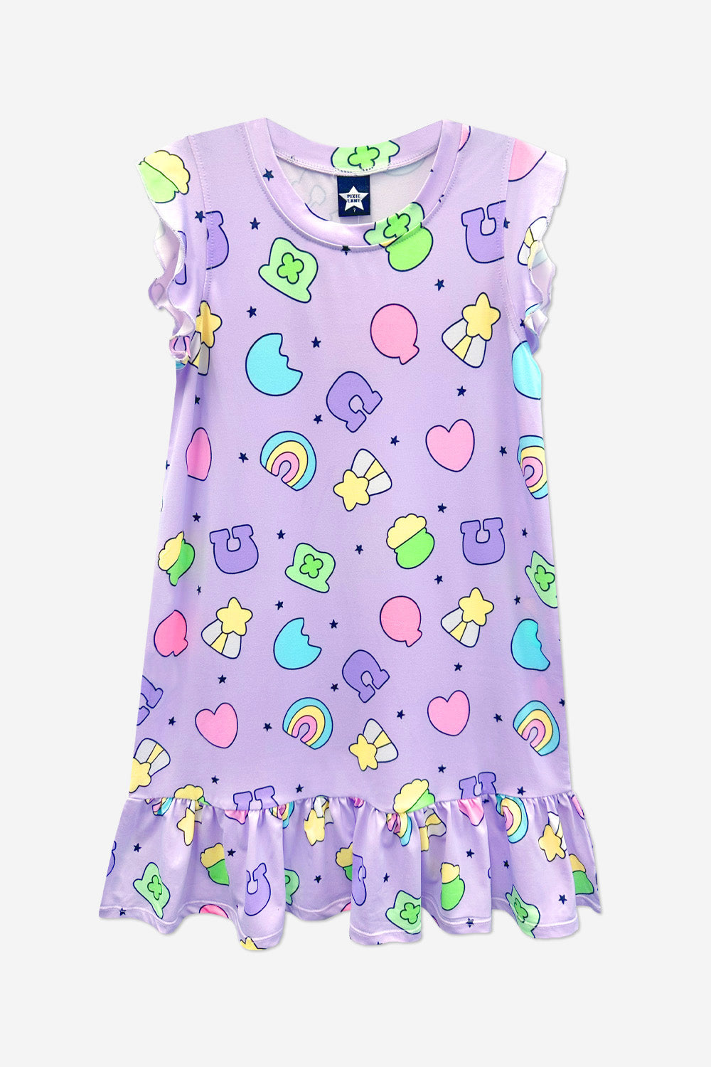 Simply Soft Flutter Sleeve Lounge Dress - Lilac Donut Ice Cream - NEW!